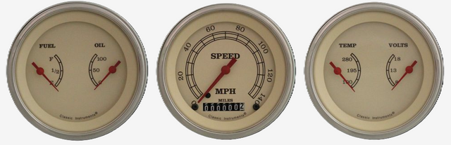 Classic Instruments Vintage 3" Speedo/2 Duals-GM - VT04GLF