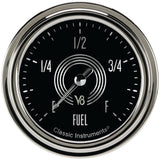 Classic Instruments V8 Speedster 2-5/8" Fuel Level Gauge - V8SR309SLC