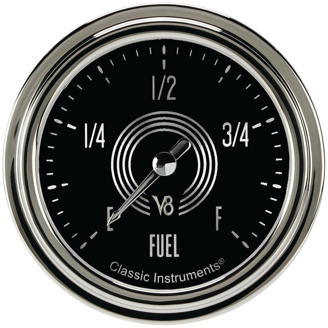 Classic Instruments V8 Speedster 2-5/8" Fuel Level Gauge - V8SR309SLC
