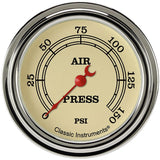 Classic Instruments Vintage 2-5/8" Air Pressure Gauge - VT318SLF