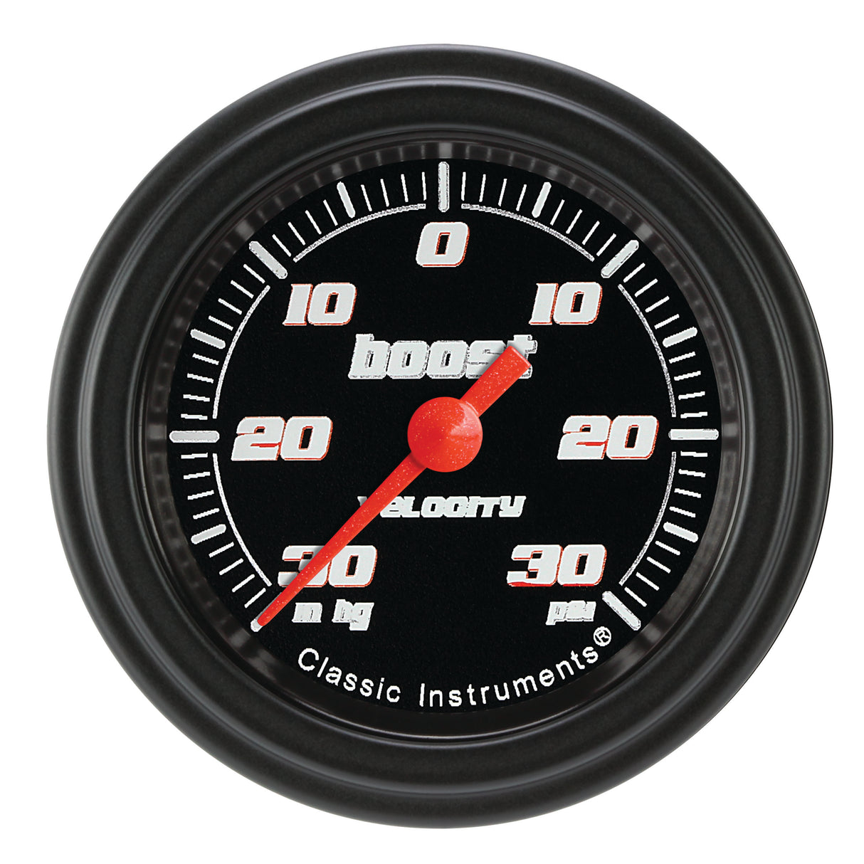 Classic Instruments Velocity Black 2-1/8" Boost/Vac Gauge - VS141BBLF