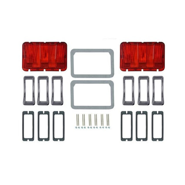 Scott Drake Concours Tail Lamp Bezel and Lens Master Kit, Concours - KIT-ELC-5-DLX