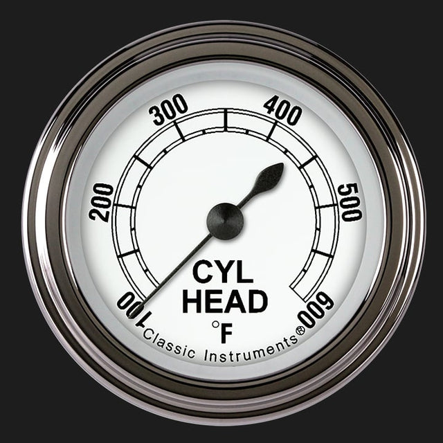 Classic Instruments Classic White 2 1/8" Cylinder Head Temp. Gauge - CW197SLF