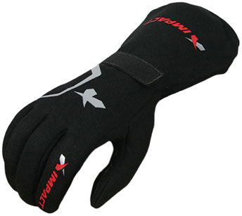 Impact Racing Redline Drag Gloves, Black, SFI-20 - IR37500710 IR37500710