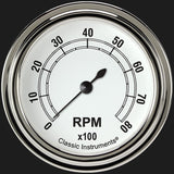 Classic Instruments Classic White 2 5/8" Tachometer - CW383SLF