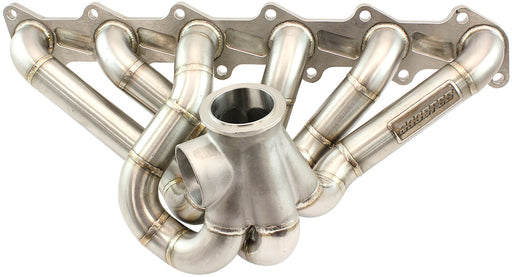 Aeroflow Boosted Ford Barra V-Band Turbo Stainless Steel Manifold Suits High Mount GT30-GT35 Turbo, with 50mm External Wastegate Flange (AF8407-3000) AF8407-3000