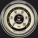 Classic Instruments Nostalgia VT 2 5/8" Oil Pressure Gauge - NT381SLC