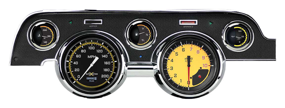 Classic Instruments AutoCross Yellow 1967-68 Mustang - MU67DAXY
