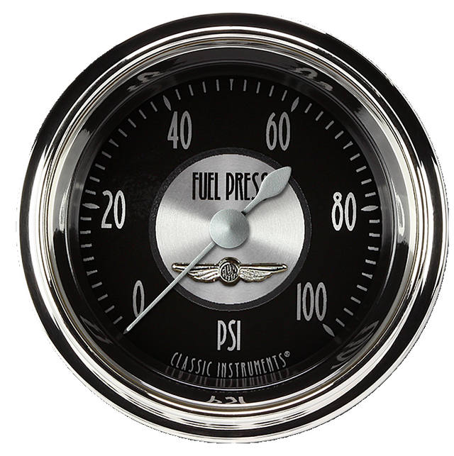 Classic Instruments All American Tradition 2 1/8" Fuel Pressure Gauge, 100 psi - AT146SHC
