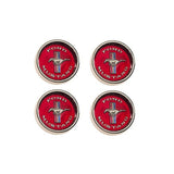 Scott Drake Styled Steel Hubcaps (Red Background) - C5ZZ-1130-WR