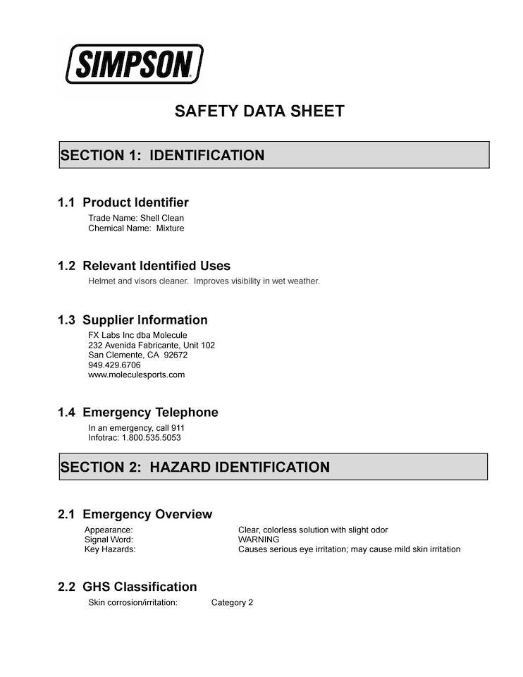 Simpson Safety Helmet Care Kit by Simpson - Clean, Refresh, Protect - 120-SMPKT-30