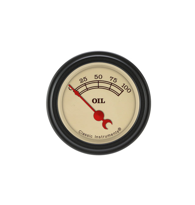 Classic Instruments Vintage 2-1/8" Oil Pressure Gauge - VT81BLF