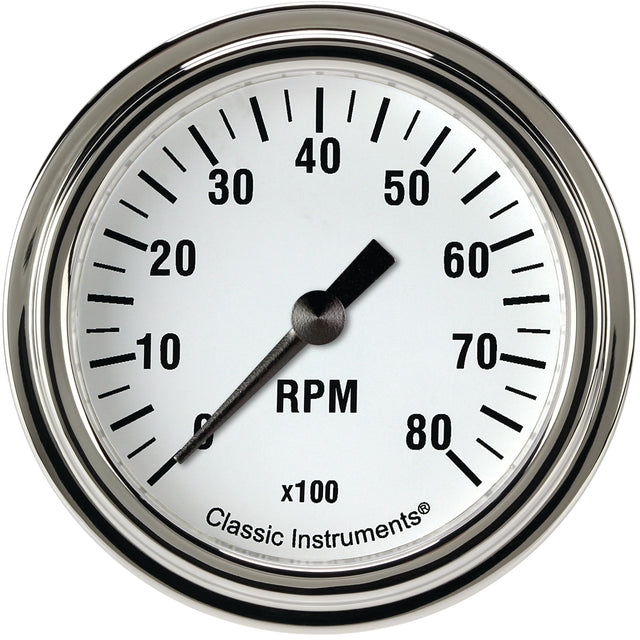 Classic Instruments White Hot 2-5/8" Tachometer Gauge - WH383SLF