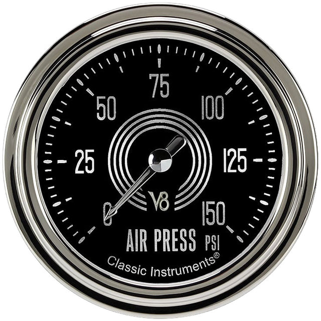 Classic Instruments V8 Speedster 2-5/8" Air Pressure Gauge - V8SR318SLC