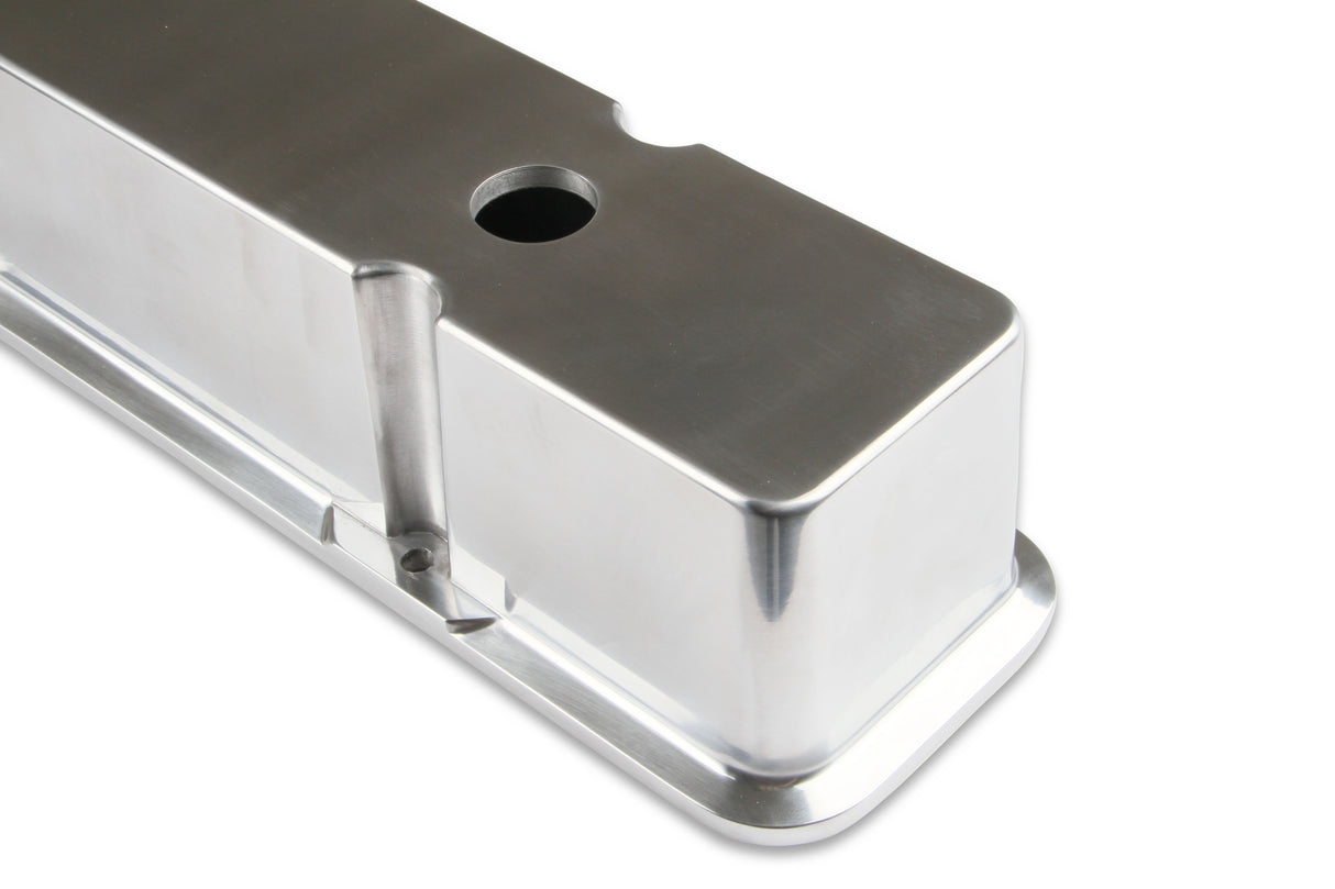 Mr Gasket Aluminum Tall-Style Valve Covers - Polished - 6854