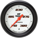 Classic Instruments Velocity White 2-5/8" Oil Temperature Gauge - VS328WBPF