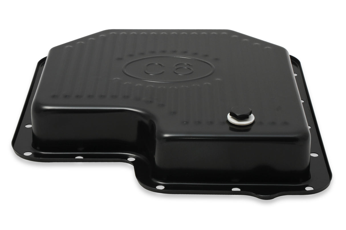 Mr Gasket Transmission Oil Pan - Black Steel - 9756BMRG