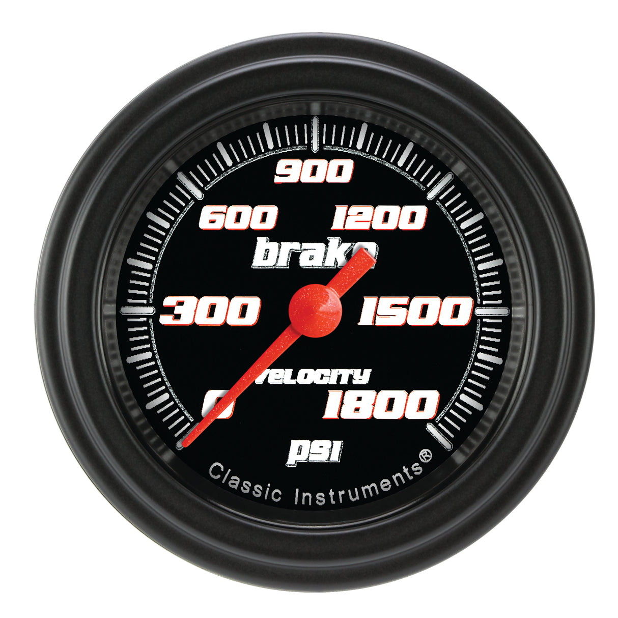 Classic Instruments Velocity Black 2-1/8" Brake Pressure Gauge - VS167BBLF
