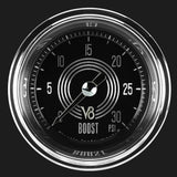 Classic Instruments V8 Speedster 2 1/8" Boost Gauge, 30 psi - V8SR142SHC