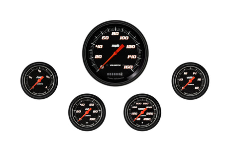 Classic Instruments Velocity Black Five Gauge Set 354 - VS354BBLF