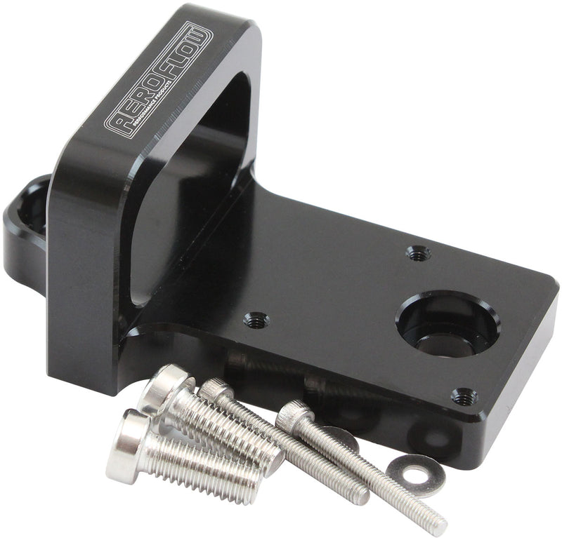 Aeroflow 4 Port Boost Solenoid Sensor Mounting Bracket Black Finish (AF64-1236) AF64-1236