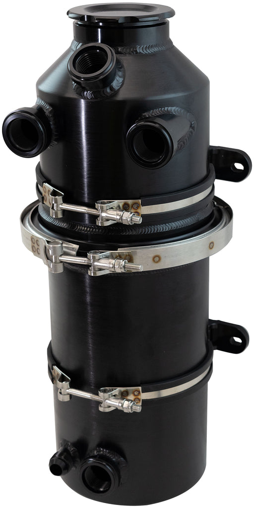 Aeroflow Dry Sump Tank - 7.5 Litre (2 Gallon), Black Finish 19.5" (495mm) Height x 6" (152mm) Diameter (AF77-1050BLK) AF77-1050BLK