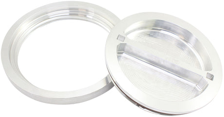 Aeroflow Flush Mount 6" Billet Aluminium Filler Raw Cap & Bung for Ice Box 6" Female Alloy weld-on Bung (AF464-96) AF464-96