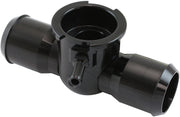 Aeroflow Billet Aluminium Inline Radiator Hose Filler - Black Finish Suits 42mm Radiator Cap and 1-1/4"-20 Internal Thread (AF64-4039BLK)