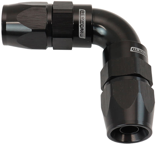 Aeroflow 590 Series PTFE 90° Dual Hose Ends -6AN Black Finish. Suits 200 & 250 Series Hose (AF593-06-06DBLK) AF593-06-06DBLK