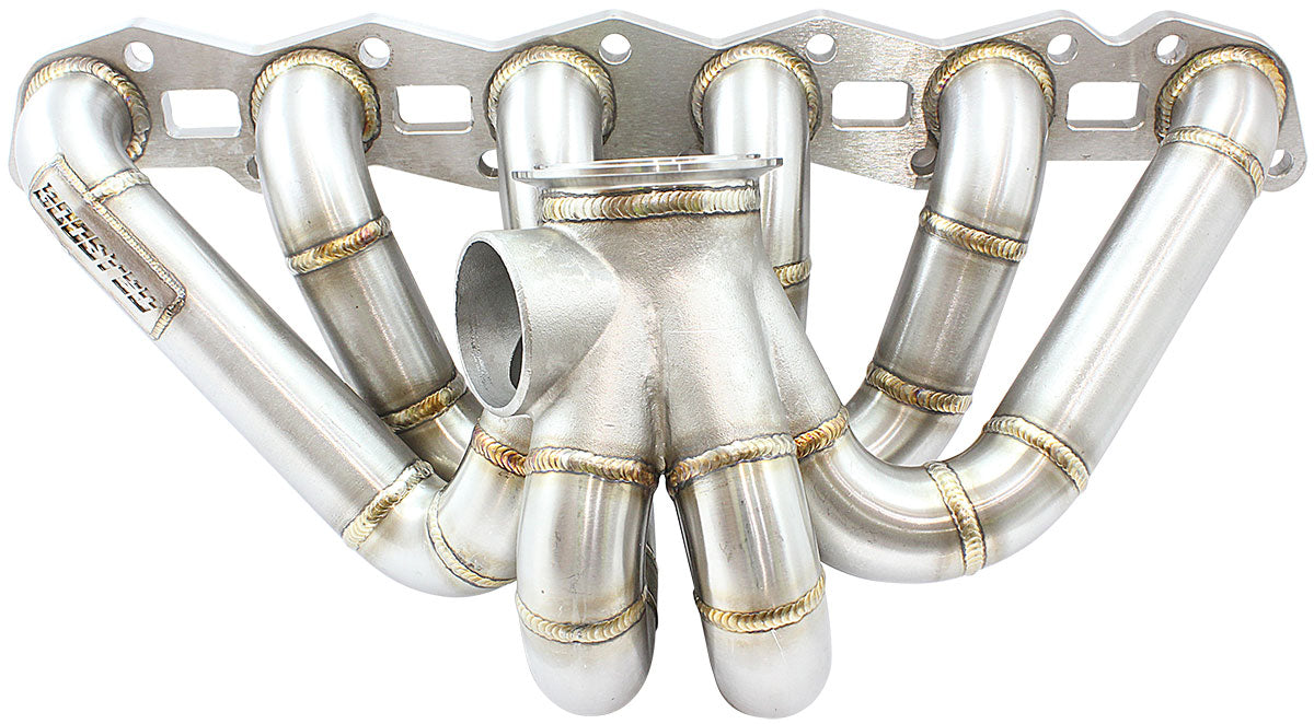 Aeroflow Boosted Nissan RB30 V-Band Stainless Steel Manifold - AF8427-6000 AF8427-6000
