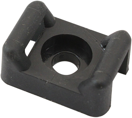 Aeroflow Cable Tie Screw Mount 21.3mm x 15.3mm - 100 Pack Nylon 66 Material, Black Colour (AF98-9989-100) AF98-9989-100