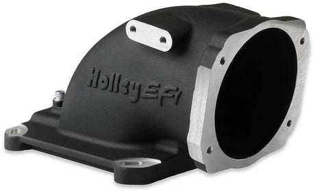 Holley EFI Throttle Body Intake Elbow - Black Suit GM LS 105mm Throttle Body with 4150 Carburettor Pattern (HO300-240BK) HO300-240BK