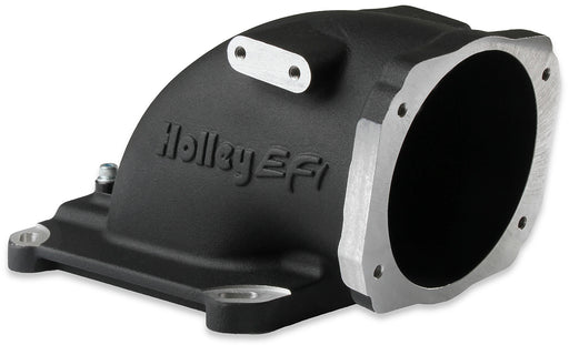 Holley EFI Throttle Body Intake Elbow - Black Suit GM LS 105mm Throttle Body with 4150 Carburettor Pattern (HO300-240BK) HO300-240BK