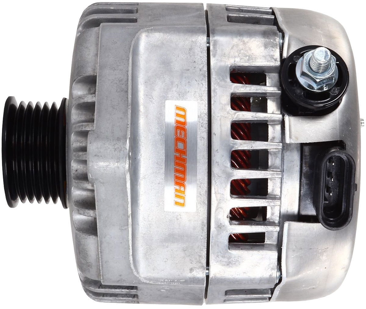 Mechman S Series 320 Amp Racing Alternator, Natural Finish - MM7127320