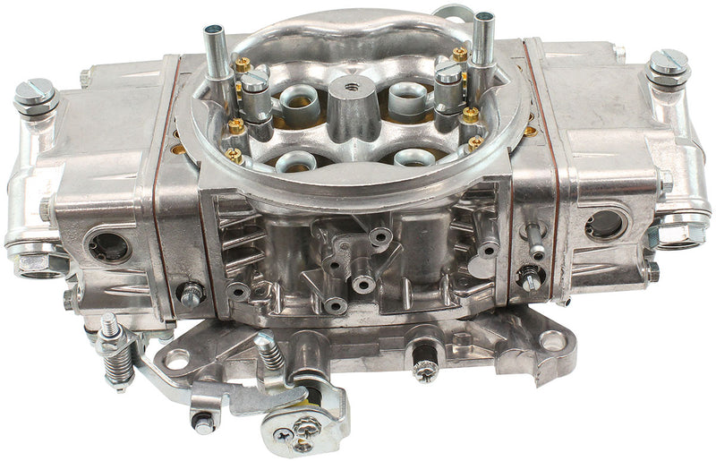 Aeroflow 850cfm 4-Barrel Double Pumper Carburettor with Mechanical Secondaries Square bore 4150 Flange, No Choke, Silver Finish (AF5112-3850) AF5112-3850