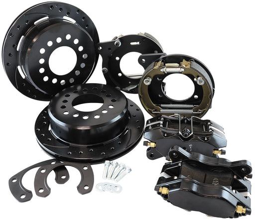 Aeroflow Ford 9" Rear Disc Brake Kit Features Internal Handbrake Shoes (AF5070-1000) AF5070-1000