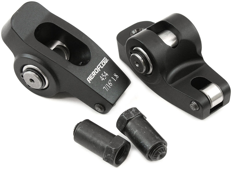 Aeroflow Big Block Chev Aluminium Roller Rocker Set 7/16" Stud Mount, 1.8 Ratio, Set of 2 (AF95-1117-2) AF95-1117-2