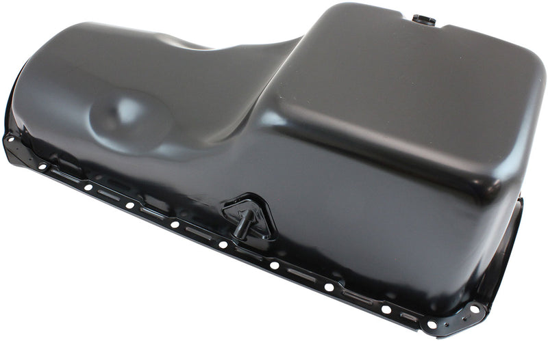 Aeroflow Big Block Chevrolet Right Hand Dipstick Standard Replacement Oil Pan, Black Finish Suit 2-Piece Rear Main Seal, 5.0L Capacity (AF82-9294BLK)