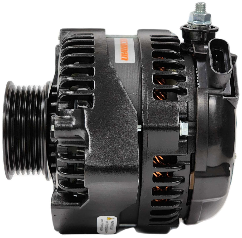 Mechman Import 240 Amp Racing Alternator, Black Finish - MM13546240B