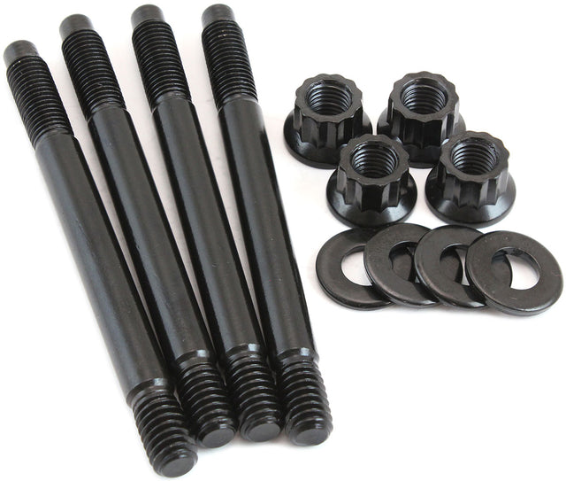 Aeroflow Carburettor Stud Kit to Suit 2" Spacer, 3.70" (94mm) OAL - Black Finish - AF37-1053 AF37-1053