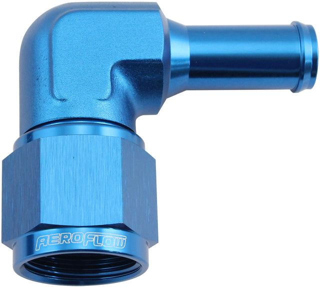 Aeroflow 90° Hose Barb 1/2" to -10AN Blue Finish (AF413-10-08) AF413-10-08