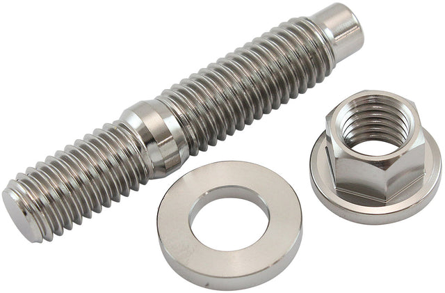 Aeroflow M10 x 1.50mm Titanium Stud, Hex Nut and Washer Kit Sold as One Stud, One Flat Washer and One 6 Point Hex Nut (AF55-2007) AF55-2007