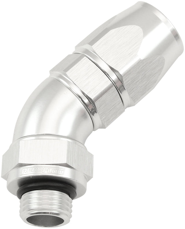 Aeroflow ORB Taper Swivel 45° Hose End -6 ORB to -6AN - AF582-08-06DS AF582-08-06DS