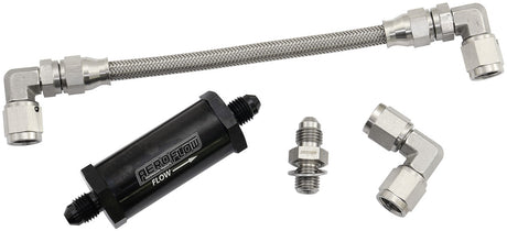 Aeroflow Mitsubishi 4G63 Turbo Oil Feed Line Kit Suit Mitsubishi Evo Factory & Aftermarket Turbochargers (AF30-1006) AF30-1006