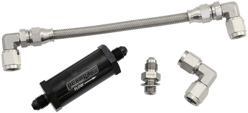 Aeroflow Mitsubishi 4G63 Turbo Oil Feed Line Kit Suit Mitsubishi Evo Factory & Aftermarket Turbochargers (AF30-1006) AF30-1006