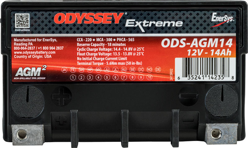 Odyssey 12V Extreme Series AGM Battery, 220CCA - ODS-AGM14