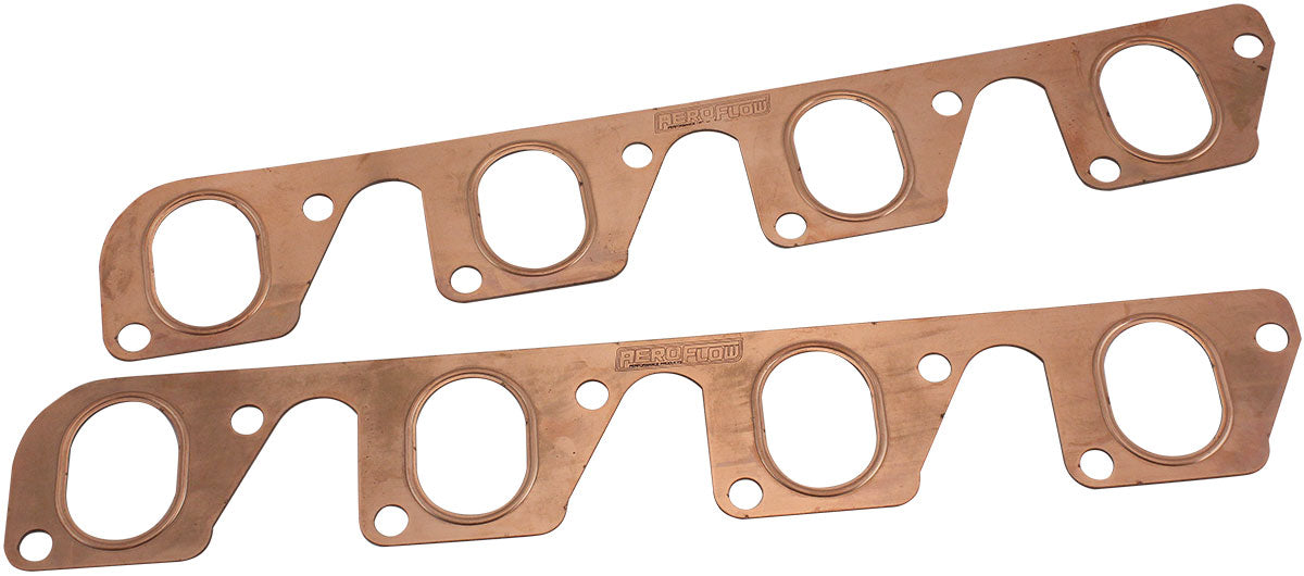 Aeroflow Ford Cleveland 351 2V Copper Embossed Exhaust Gaskets - AF1854-1604 AF1854-1604