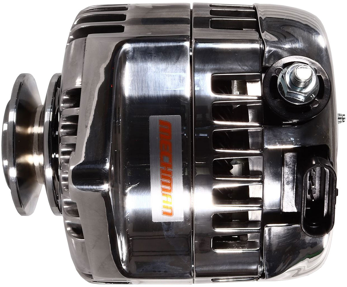 Mechman S Series 170 Amp Racing Alternator, Polished Finish - MM7127170P