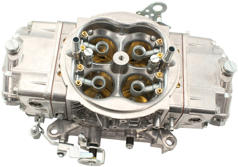 Aeroflow 850cfm 4-Barrel Double Pumper Carburettor with Mechanical Secondaries Square bore 4150 Flange, No Choke, Silver Finish (AF5112-3850)