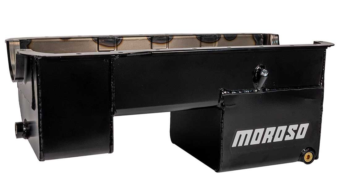 Moroso Fabricated Street/Strip 7Qt (6.6L) Rear Sump Oil Pan, 9" Deep - MO20520 MO20520